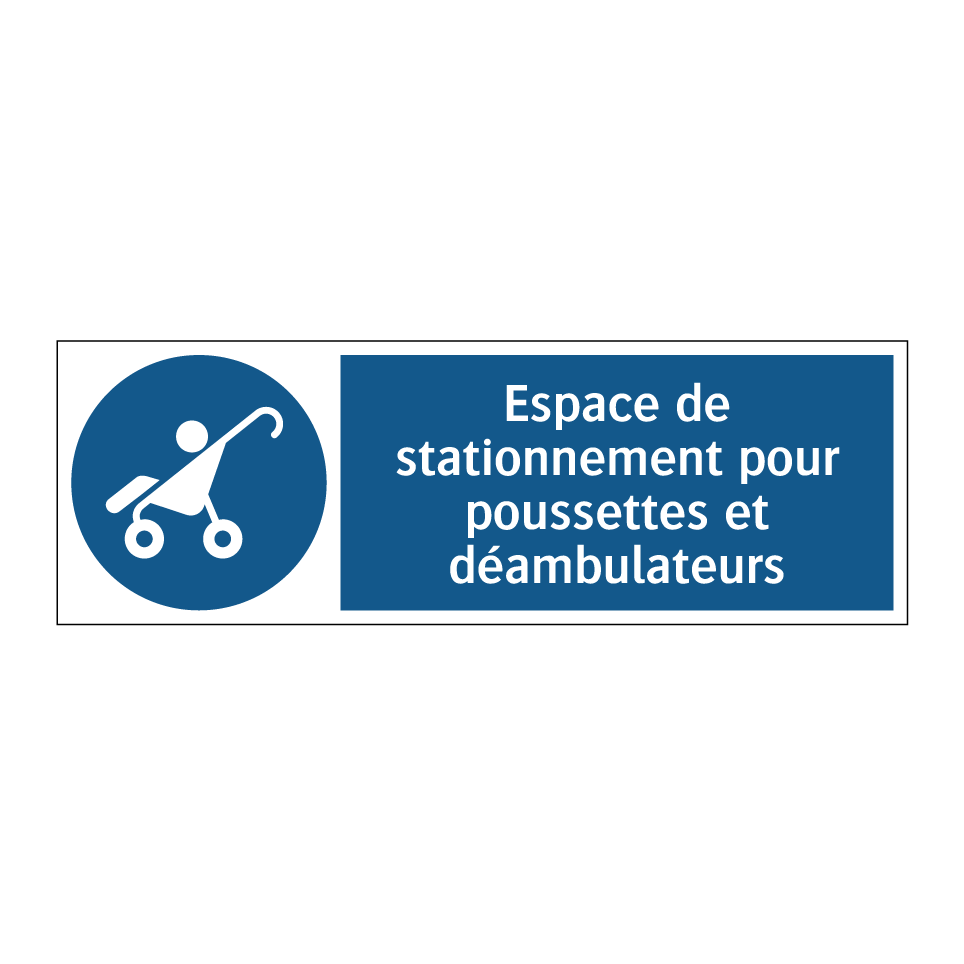 Espace de stationnement pour poussettes et déambulateurs