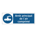 Arrêt principal de l'air comprimé