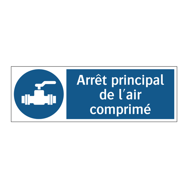 Arrêt principal de l'air comprimé