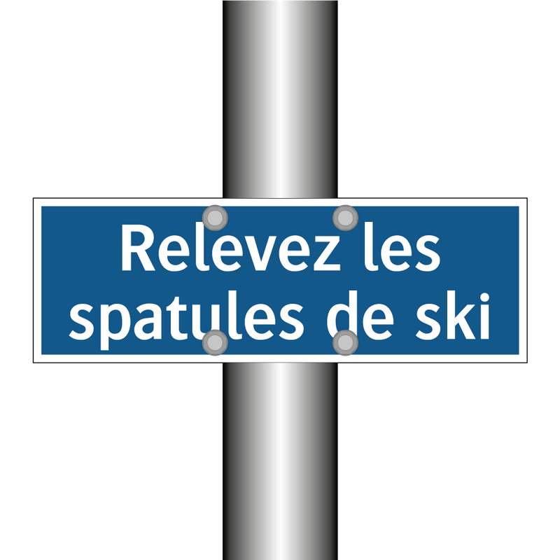 Relevez les spatules de ski