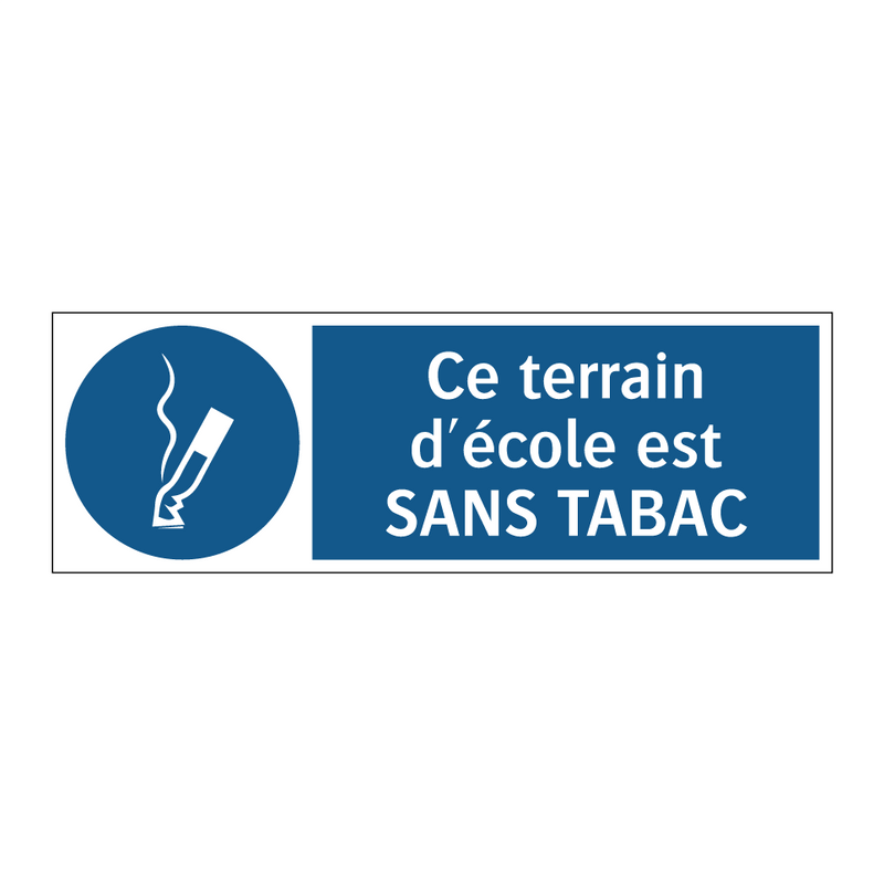 Ce terrain d'école est SANS TABAC