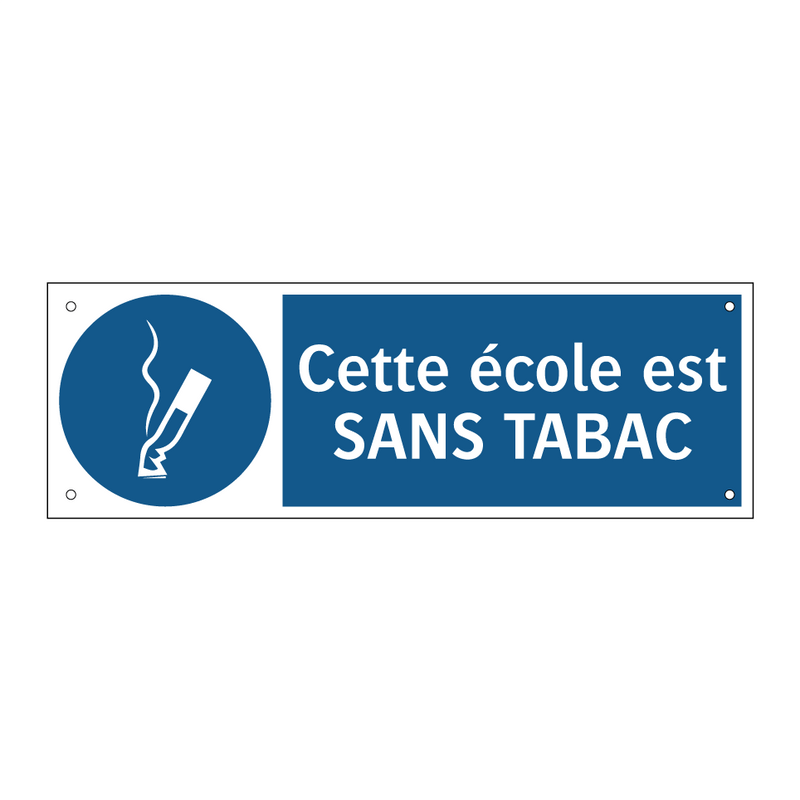Cette école est SANS TABAC