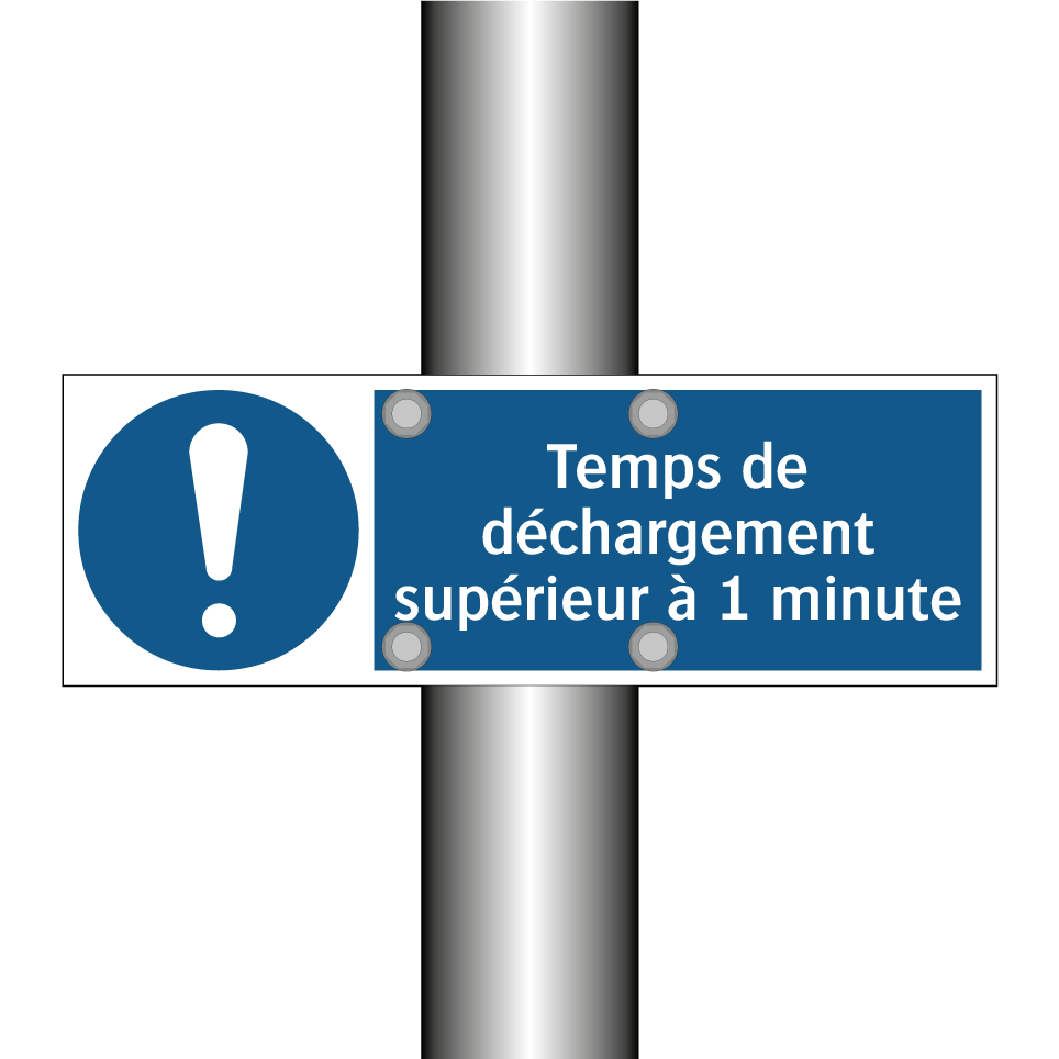 Temps de déchargement supérieur à 1 minute