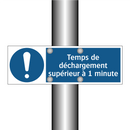 Temps de déchargement supérieur à 1 minute