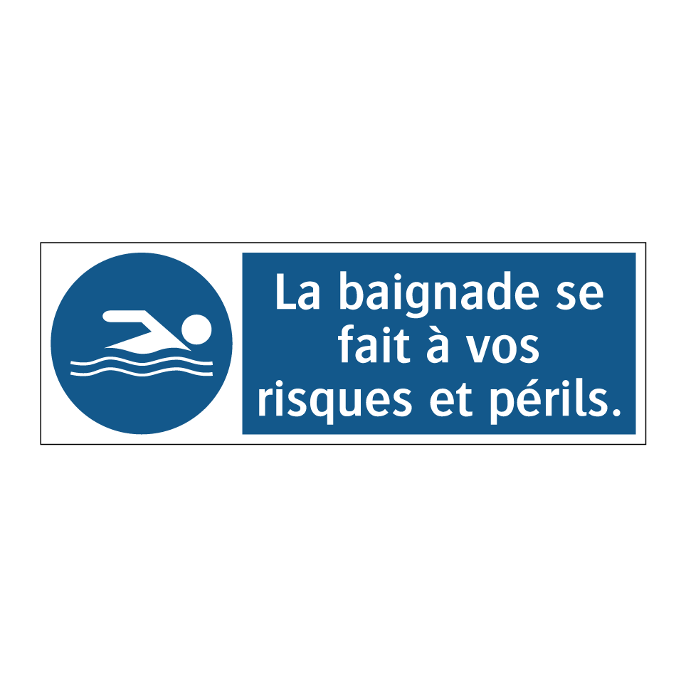 La baignade se fait à vos risques et périls.