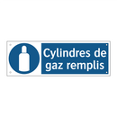 Cylindres de gaz remplis