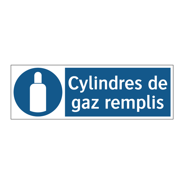 Cylindres de gaz remplis