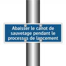 Abaisser le canot de sauvetage pendant le processus de lancement