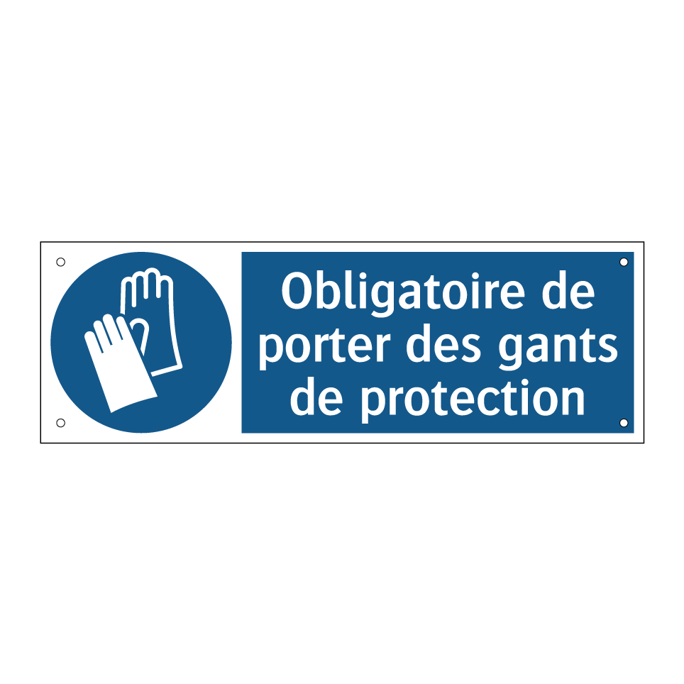 Obligatoire de porter des gants de protection