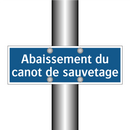 Abaissement du canot de sauvetage