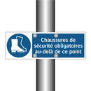 Chaussures de sécurité obligatoires au-delà de ce point