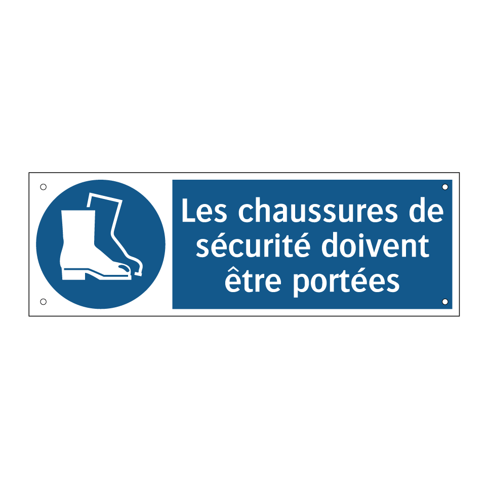 Les chaussures de sécurité doivent être portées