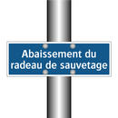 Abaissement du radeau de sauvetage