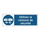 Utilisez la ceinture de sécurité