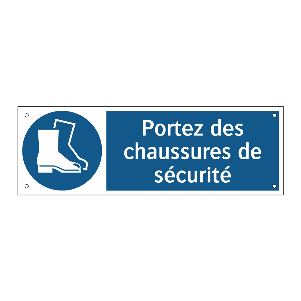 Portez des chaussures de sécurité