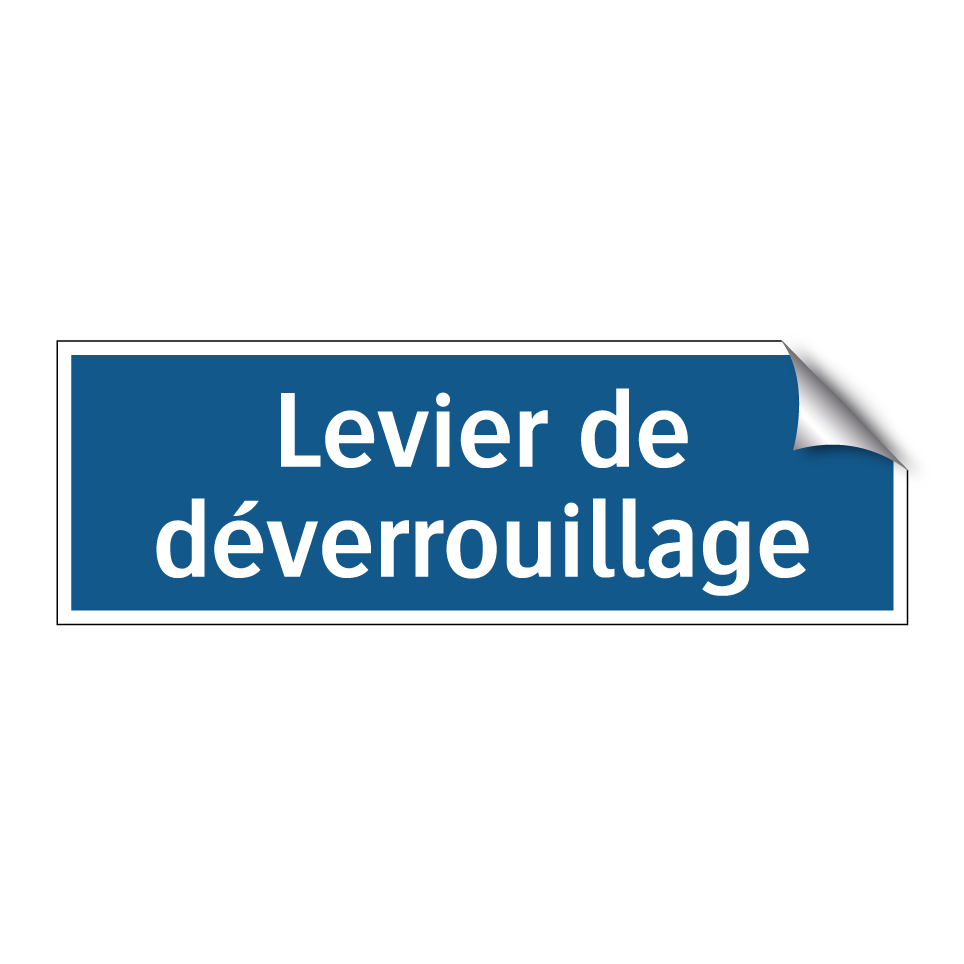 Levier de déverrouillage