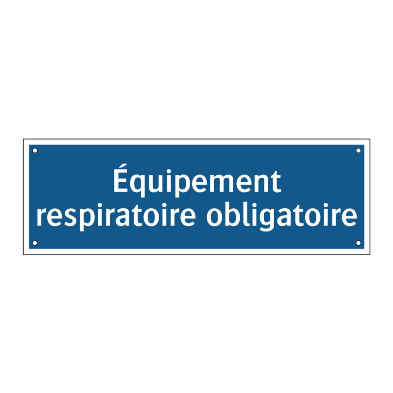 Équipement respiratoire obligatoire