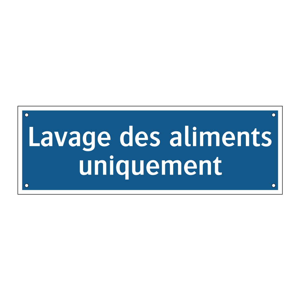Lavage des aliments uniquement
