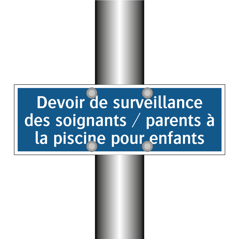 Devoir de surveillance des soignants / parents à la piscine pour enfants
