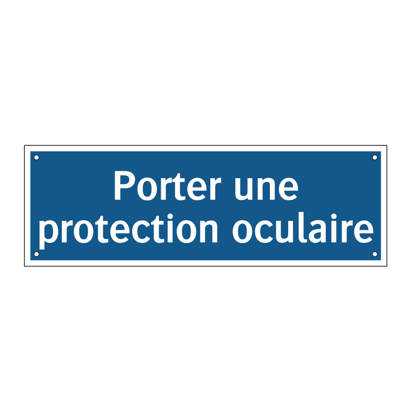 Porter une protection oculaire