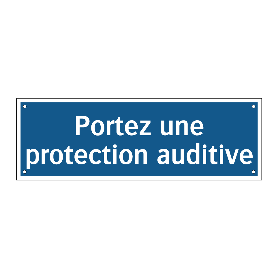 Portez une protection auditive