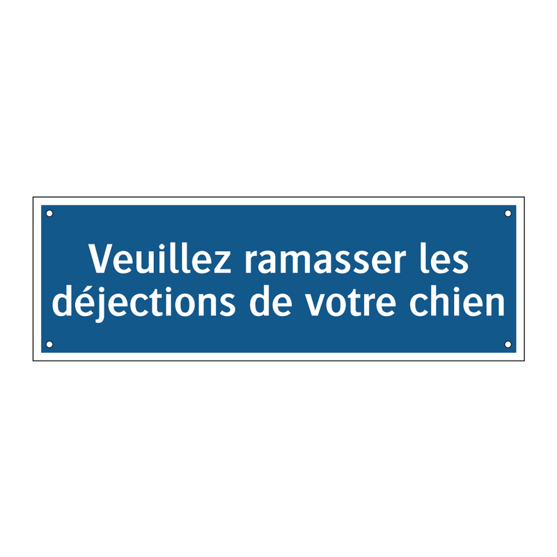Veuillez ramasser les déjections de votre chien