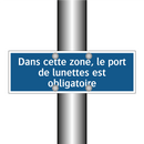 Dans cette zone, le port de lunettes est obligatoire