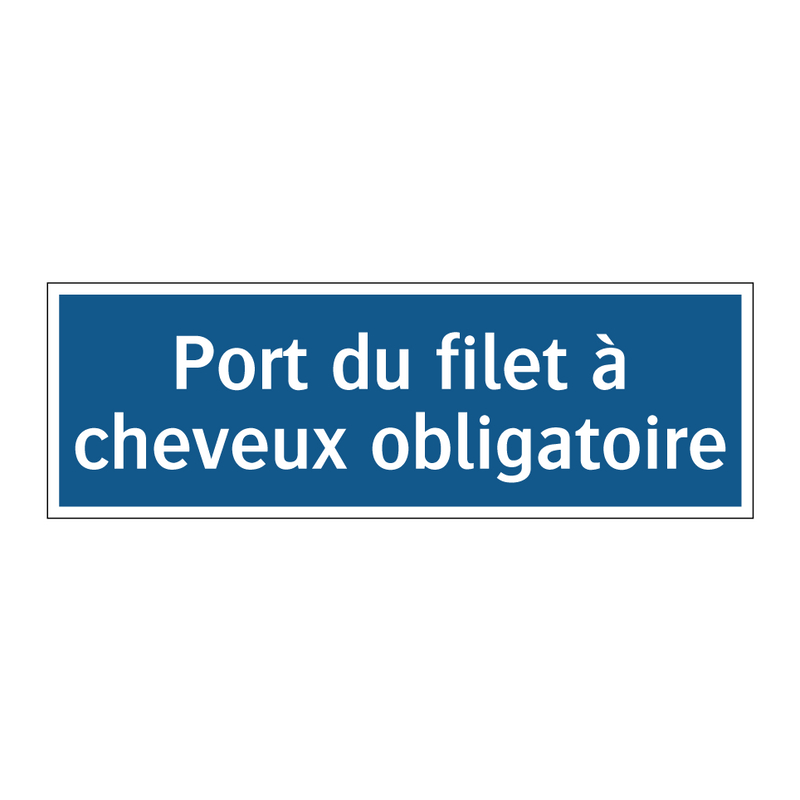 Port du filet à cheveux obligatoire