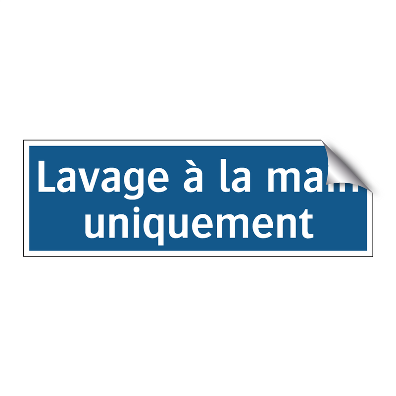 Lavage à la main uniquement