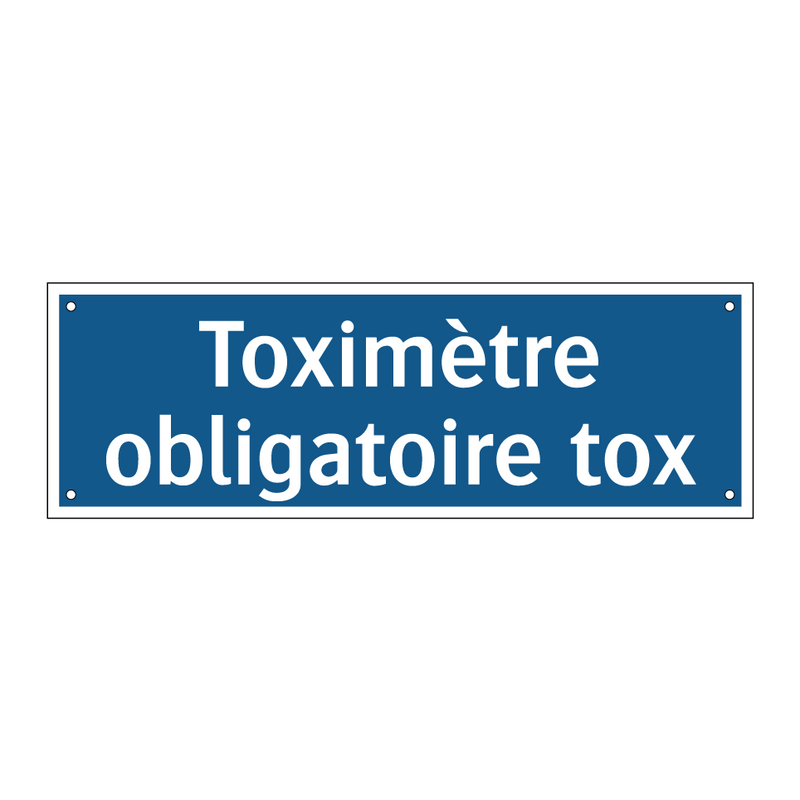 Toximètre obligatoire tox