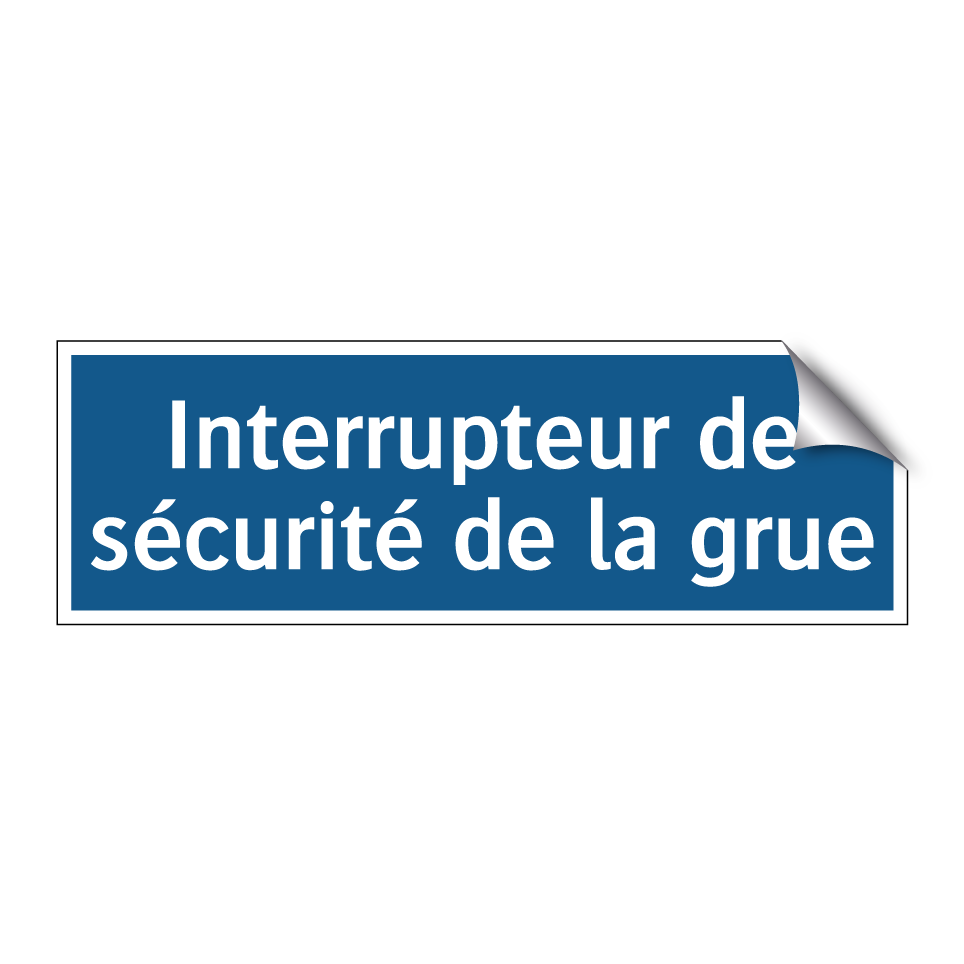 Interrupteur de sécurité de la grue