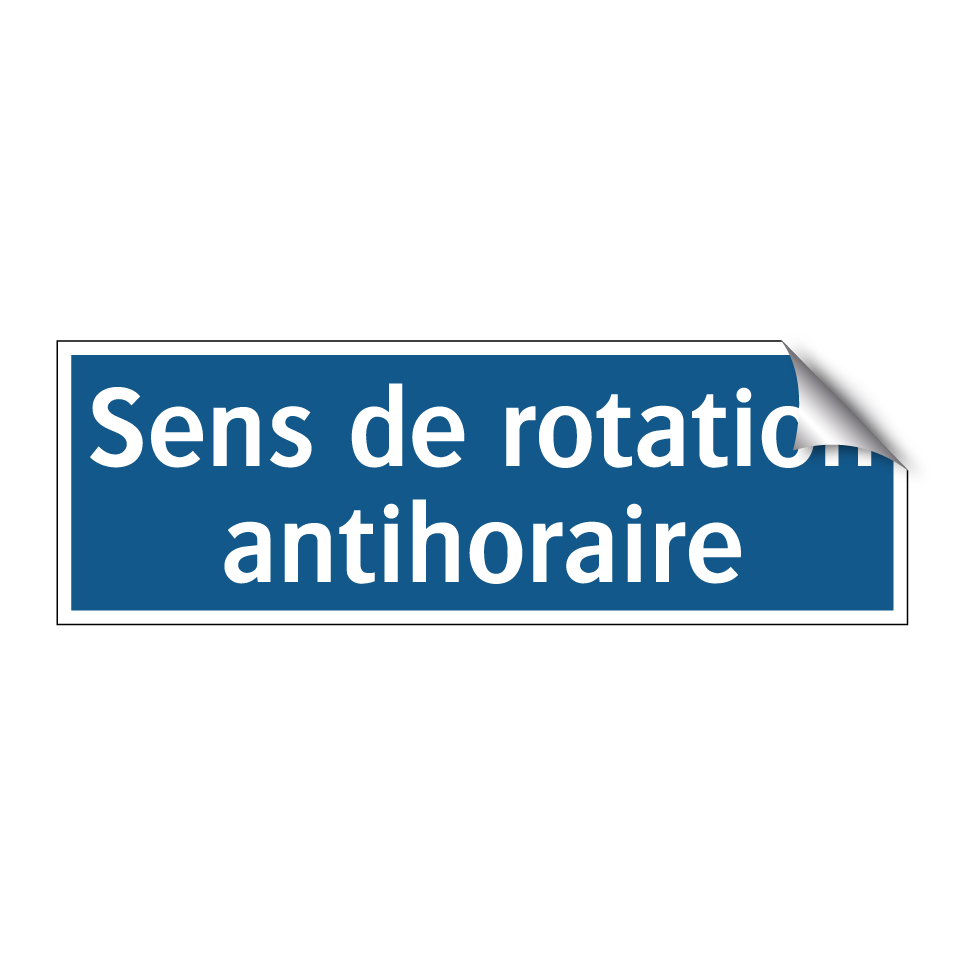 Sens de rotation antihoraire