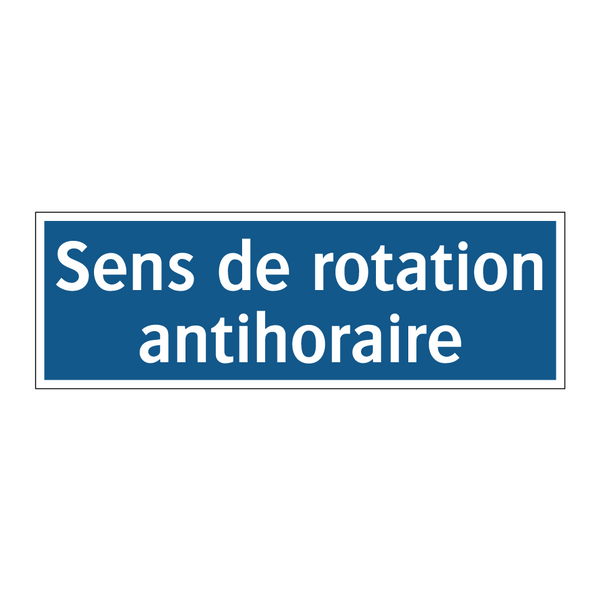 Sens de rotation antihoraire
