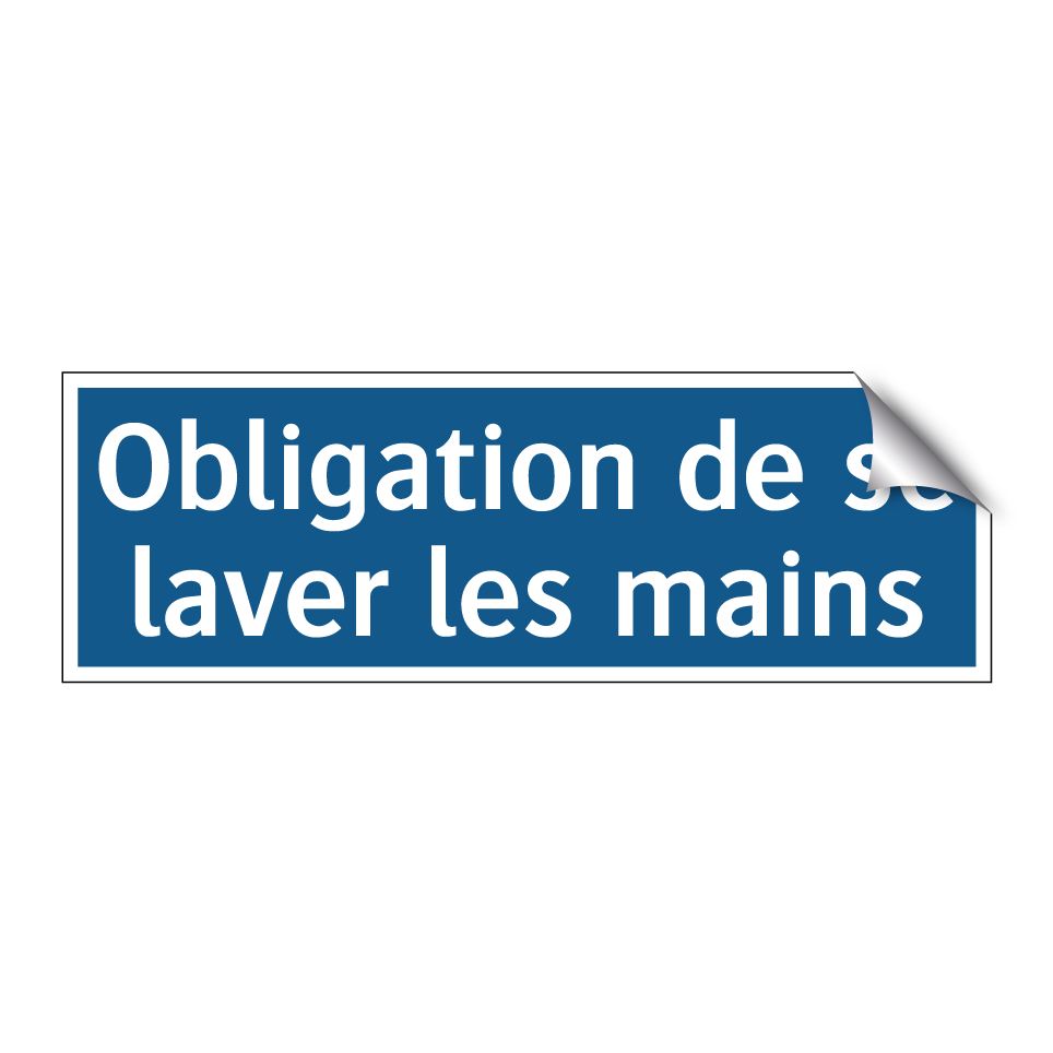Obligation de se laver les mains