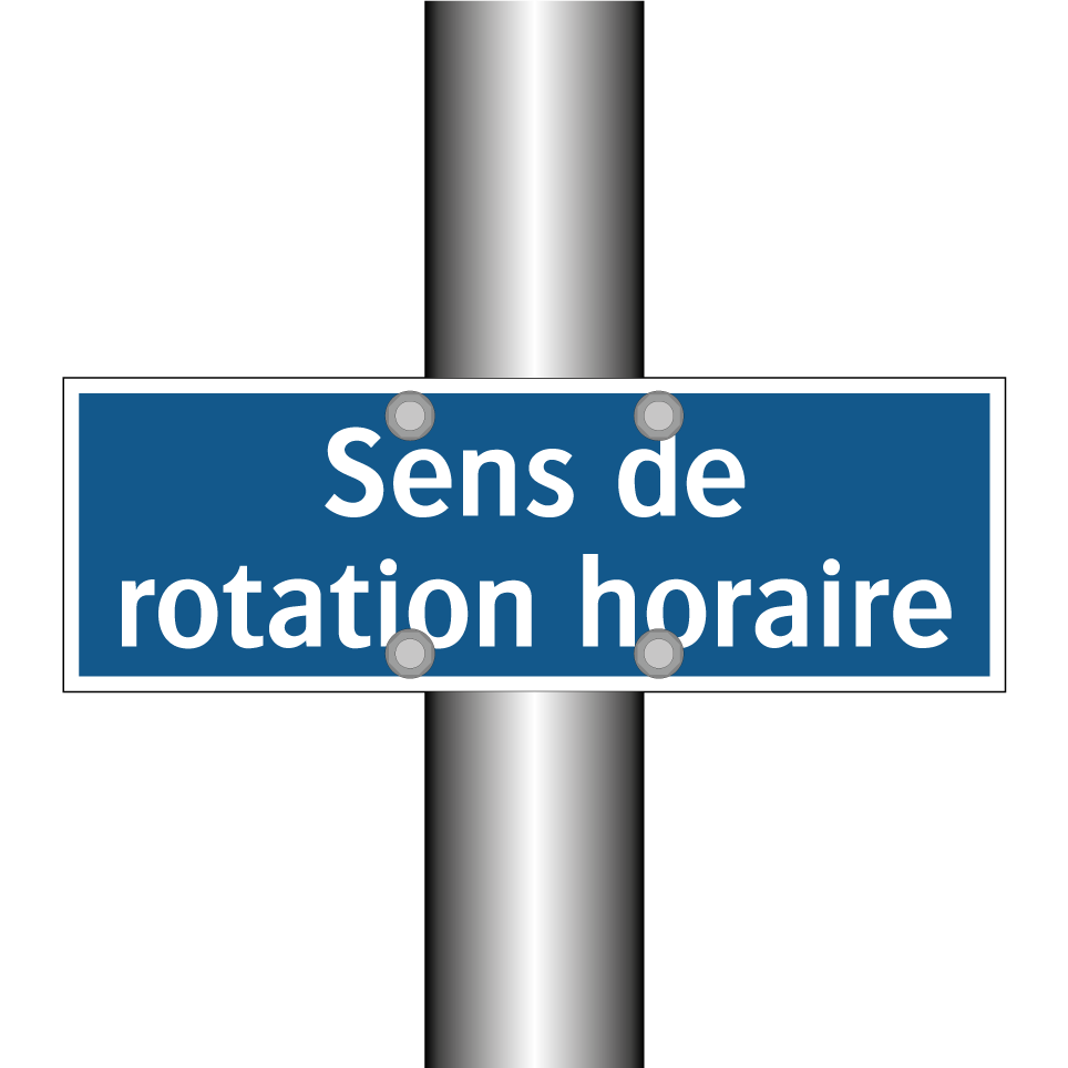 Sens de rotation horaire