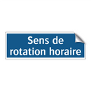 Sens de rotation horaire