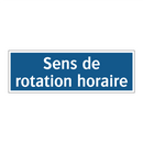 Sens de rotation horaire