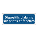 Dispositifs d'alarme sur portes et fenêtres