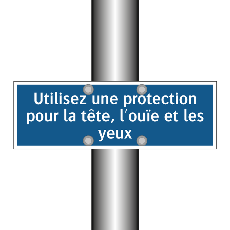 Utilisez une protection pour la tête, l'ouïe et les yeux