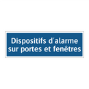 Dispositifs d'alarme sur portes et fenêtres