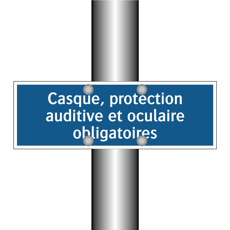 Casque, protection auditive et oculaire obligatoires