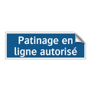 Patinage en ligne autorisé