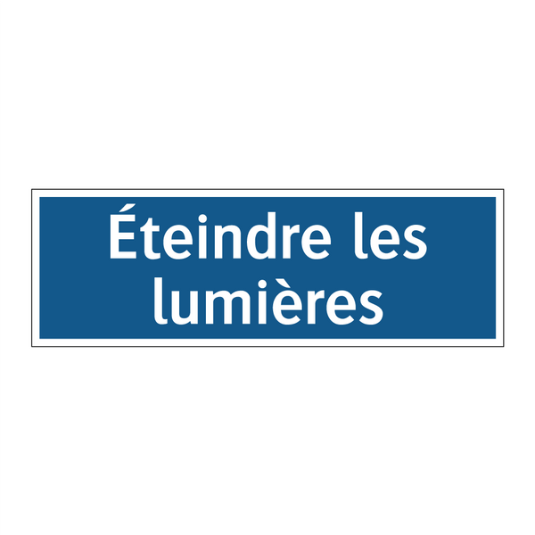 Éteindre les lumières
