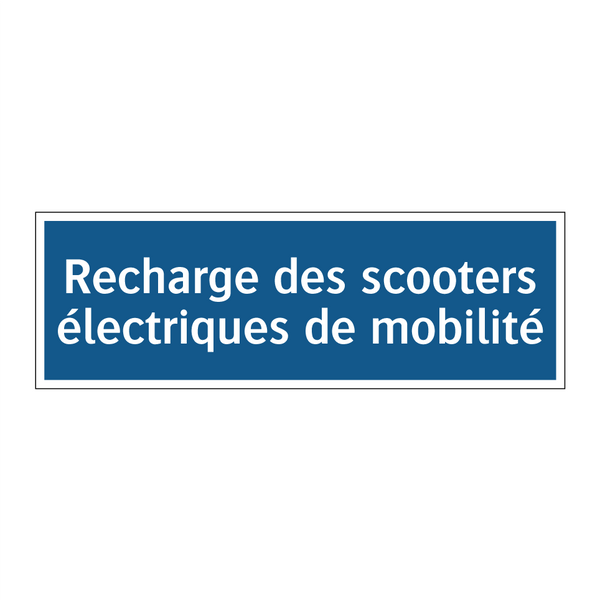 Recharge des scooters électriques de mobilité