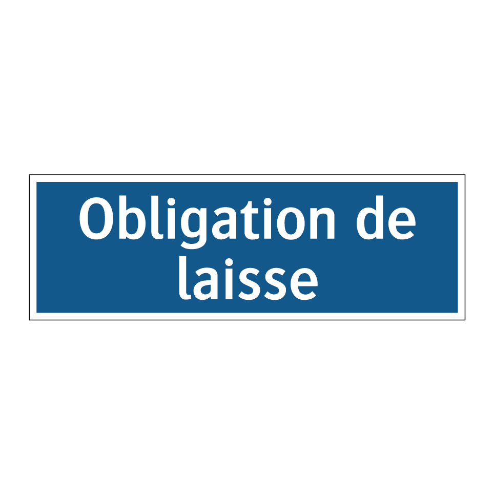 Obligation de laisse