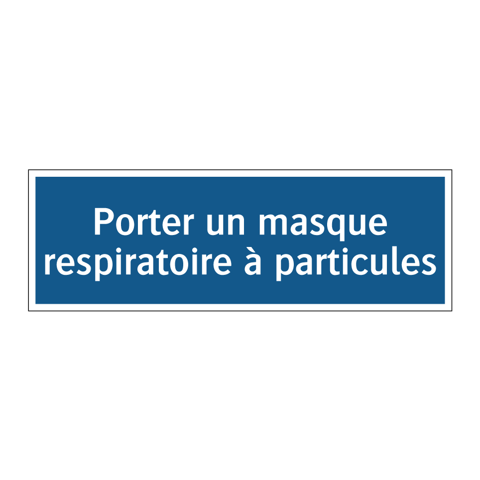 Porter un masque respiratoire à particules