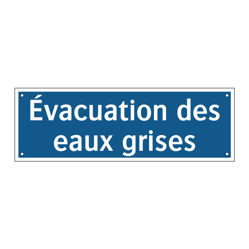 Évacuation des eaux grises
