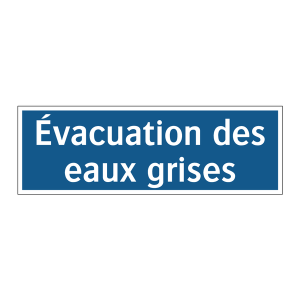 Évacuation des eaux grises
