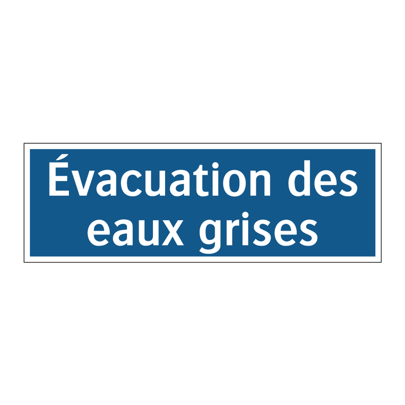 Évacuation des eaux grises