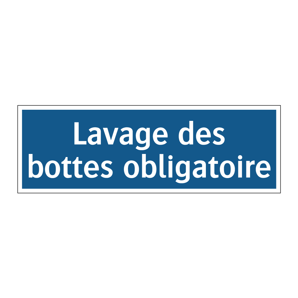 Lavage des bottes obligatoire